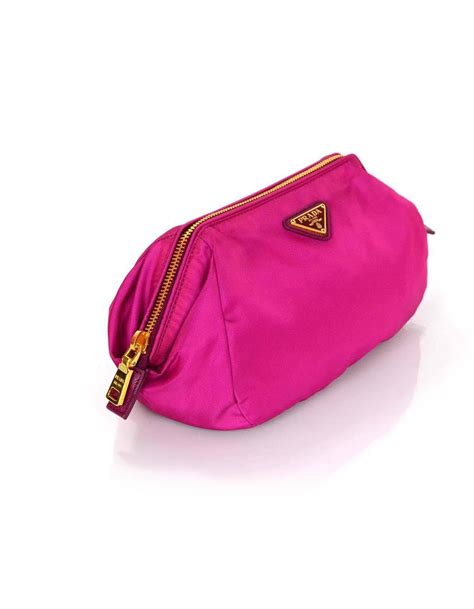 prada makeup bag pink|Prada nylon makeup bag.